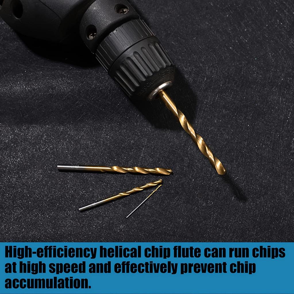 19 Pcs Drill Bit Set M35 Cobalt Round Straight Handle Metric Drill Bit Set 1mm-10mm Drill Bits Suitable for Cast Iron, Copper,
