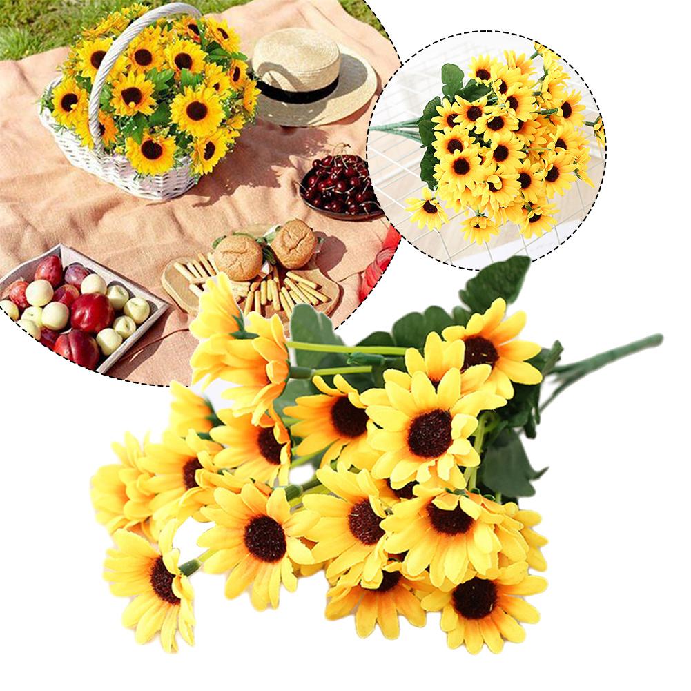 Fake Flower Bouquet Fake Sunflower Home Decorations Lighting Effects