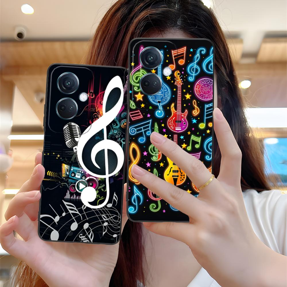 Musical Note Staff Mobile Phone Case for OPPO Find X9 X8 X7 X6 X5 X3 X2 Plus S Pro Ultra Lite Colorful Printing Cover Smartphone