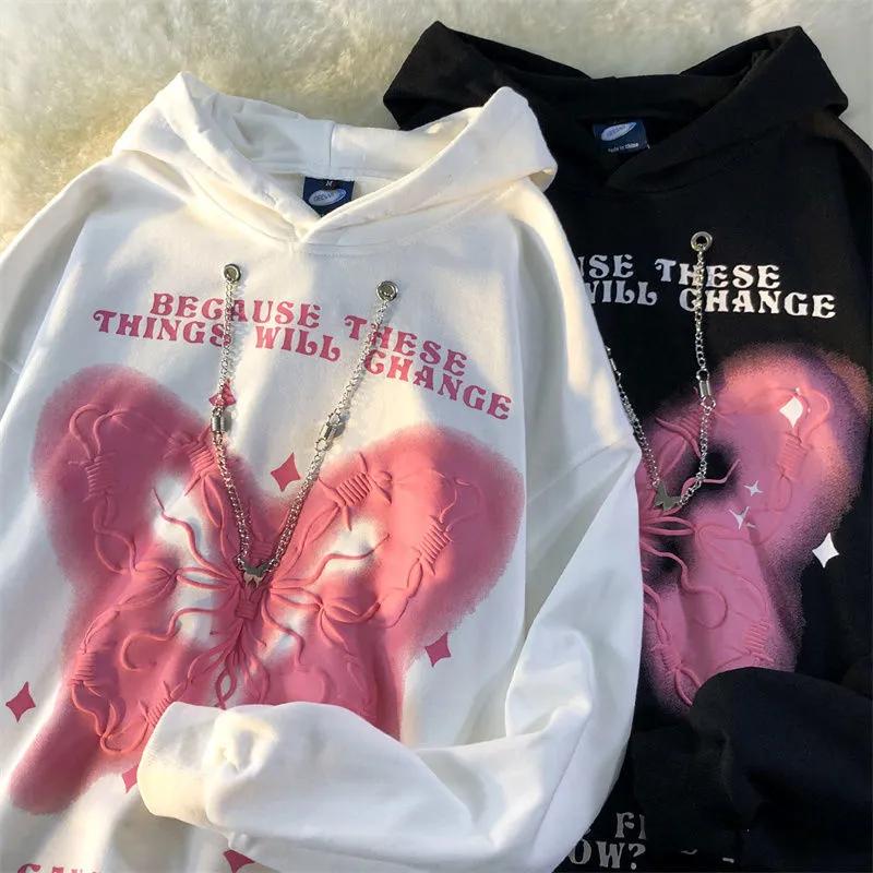 

Весенне-осеннее тонкое ожерелье-бабочка, свитер с капюшоном, женское повседневное пальто