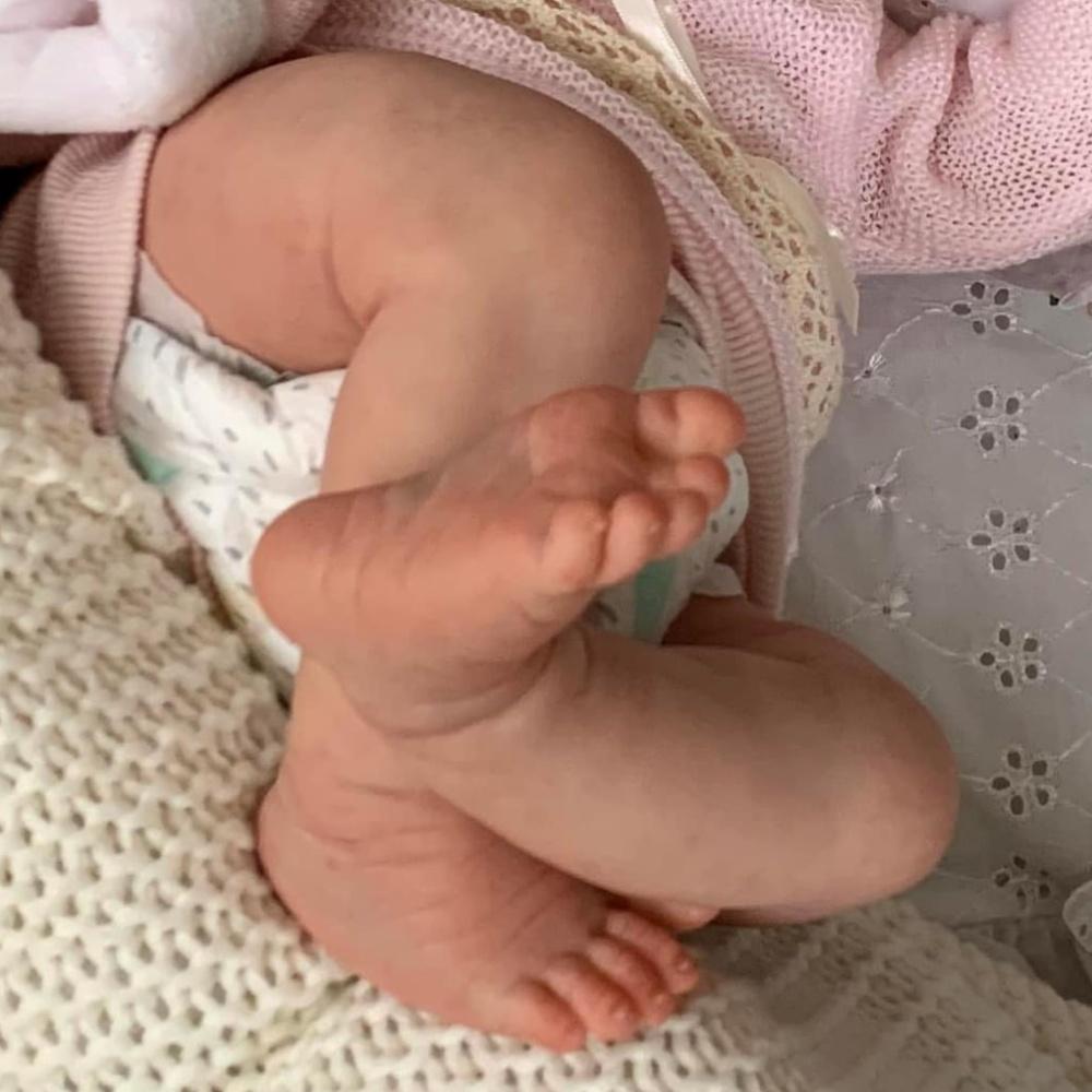 Realistická 18palcová reborn panenka Dvojčata Evi Soft Touch Bavlněné tělíčko Bebes Novorozená panenka Batole Ručně vyrobený implantát Vlasy Realistické hračky pro panenky pro děti
