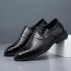 %100 Hakiki Deri Ayakkabılar Erkek İş Ayakkabısı Düz Dana Derisi Marka Erkek Deri Ayakkabılar Siyah Kahverengi D050
