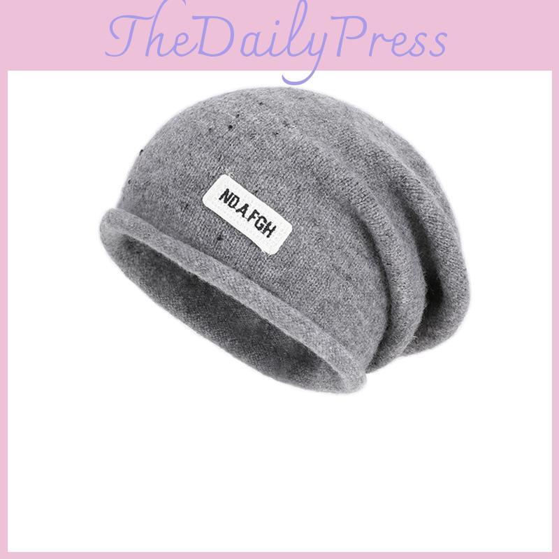Fashion Letter Decoration Women Casual Knitted Hat For Autumn Winter And