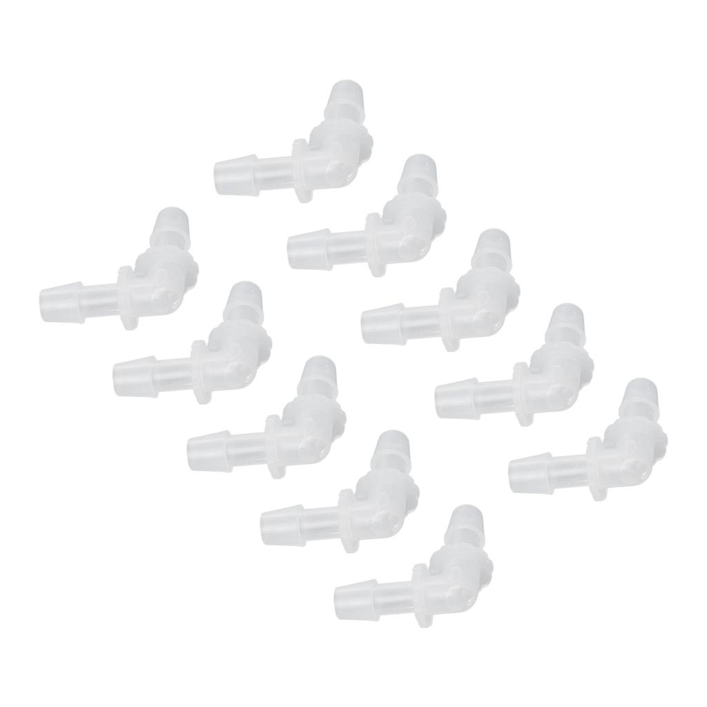 10Pcs Elbow Hose Joint 90 Degree Connector Adapter L Shape Equal Diameter Plastic Fittings 7.9mm