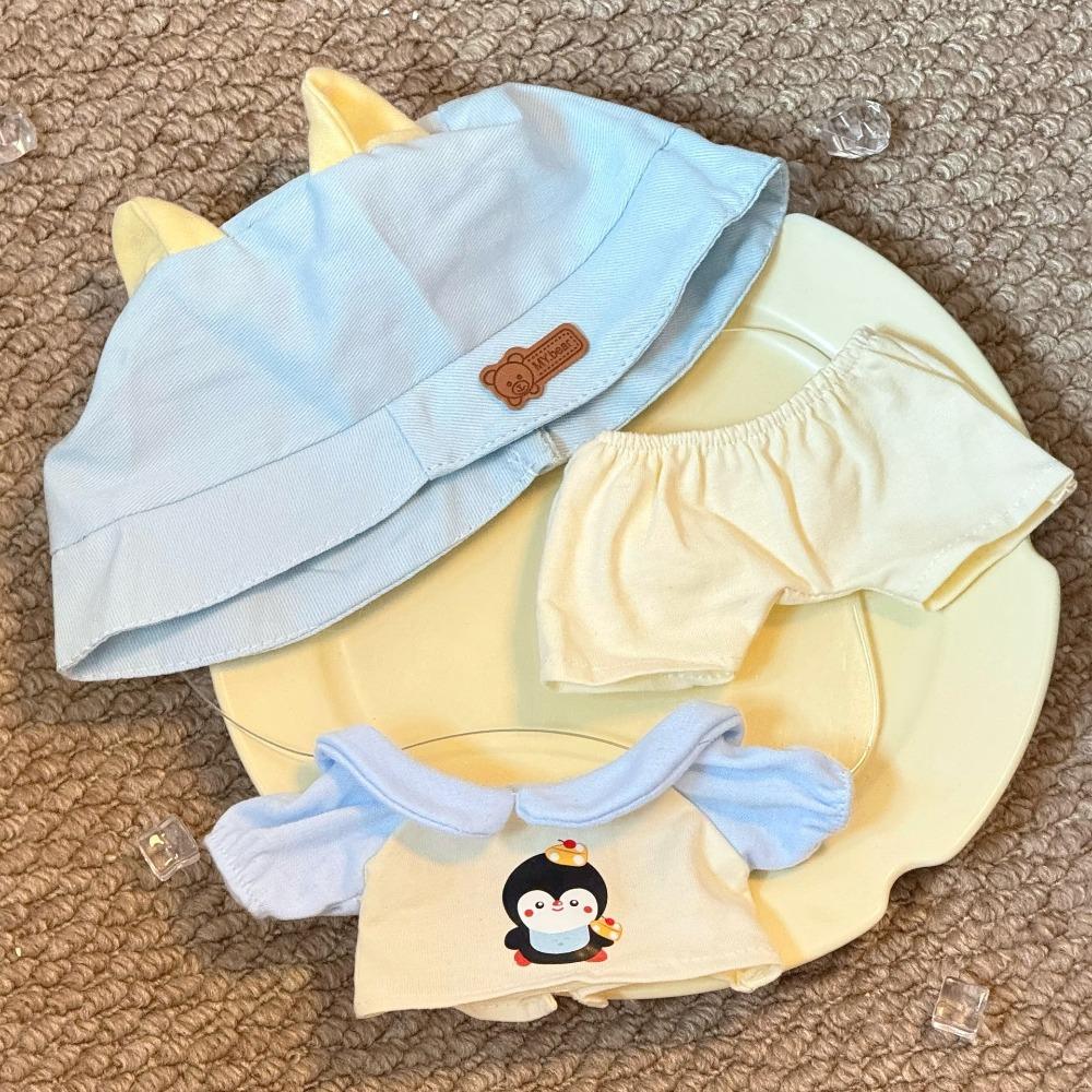 Cotton Material Doll Clothes Multicolor Miniature Dress House Accessories Doll Cap  Changing Game