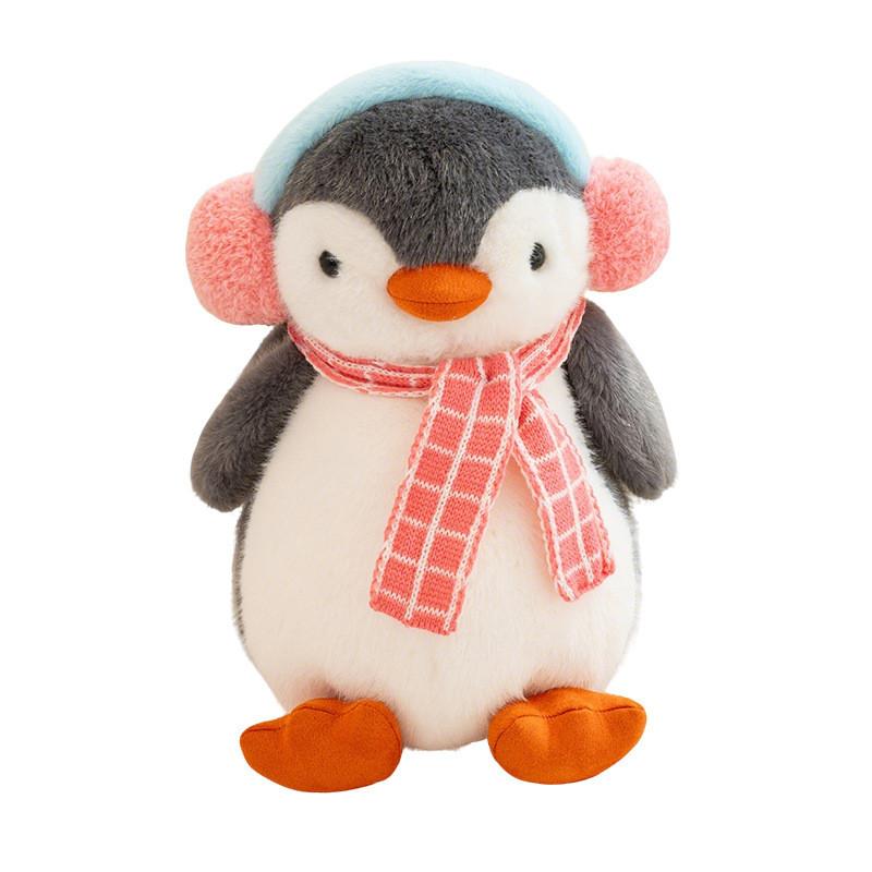 

Penguin Plush Toy Snowboarding Earphone Holder For Winter Sports Gift 22cm