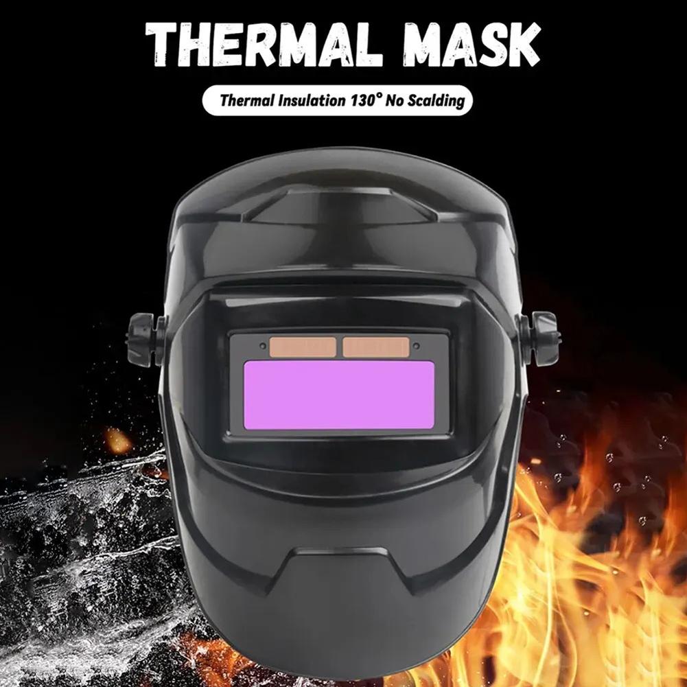 Welding Helmet Solar Power Automatic Dimming Large View True Color Welding Mask High Temperature Resistant SafetyWelding Goggles