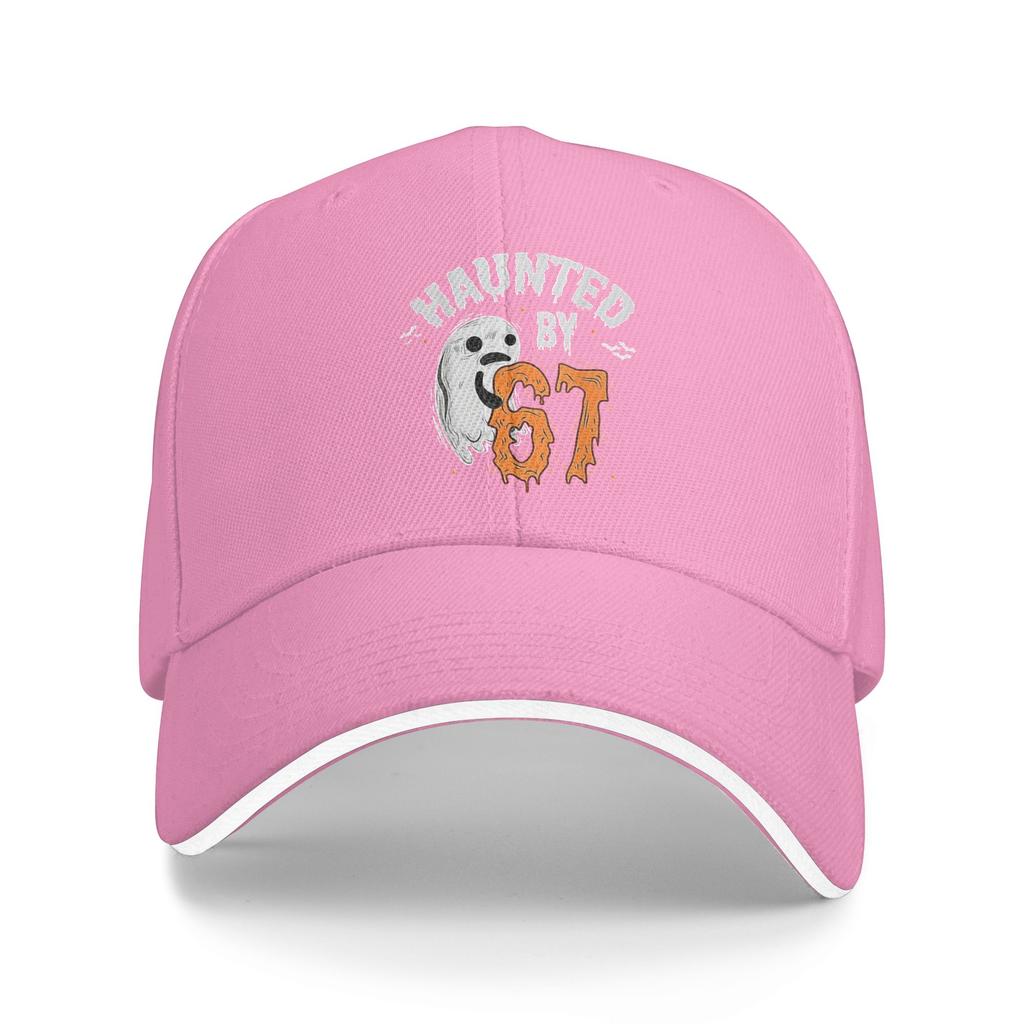 Haunted By 67 Meme Halloween Spooky Sun Baseball Cap Spring Couple Women   Trucker Hat Fitted Retro Outdoor Sports Baseball Caps