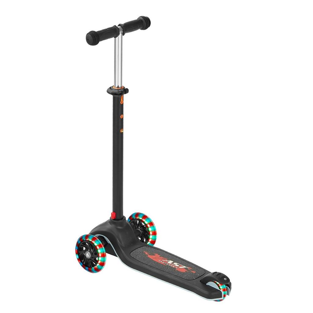 Roller für Kinder ab 3 Jahren, 3-Rad-Kleinkindroller mit leuchtenden Rädern, höhenverstellbarer Lenker, breites Anti-Rutsch-Trittbrett, Leichtes Aluminium