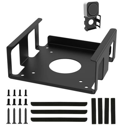 Monitor Installation Bracket Carbon Steel Under Desk Laptop Mount with Shock Absorbing Strips Protection Monitor Holder