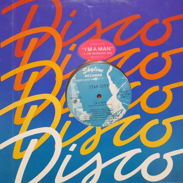 

12-дюймовая пластинка STAR CITY Im A Man SKYD101 Skyline Records 1978 Канада Танцевальная Электроника Б/у
