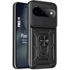 Case for Google Pixel 11, with Ring and Sliding Camera Lens Protection - Black