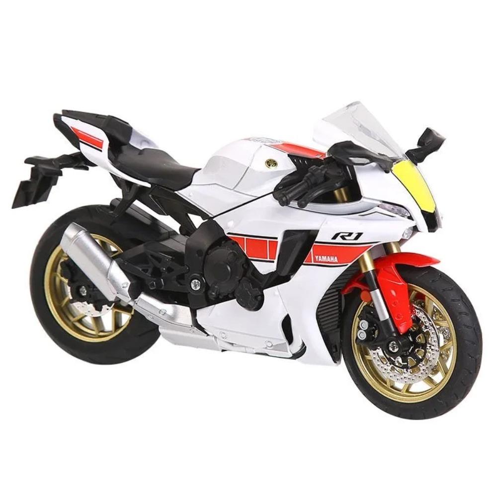 1:12 Yamaha YZFR1 Alloy Die Cast Motorcycle Model Toy Vehicle Collection Sound and Light Off Road Autocycle Boy Toys Car