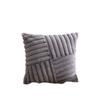 Rabbit Velvet Large Striped Pillow Cover Without Core Home Sofa Pillow Cover Rabbit Hair Quilted Bedside Cushion Cover