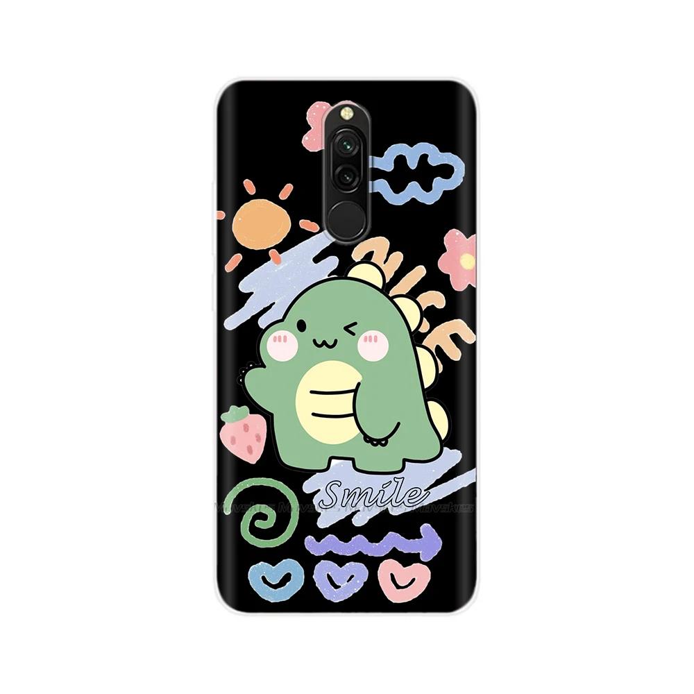 For Redmi 8 8A Pro Case TPU Silicone Shockproof Cat Phone Cover For Redmi 8 8A 7 7A redmi7 Transparent Funda Printing Soft Coque