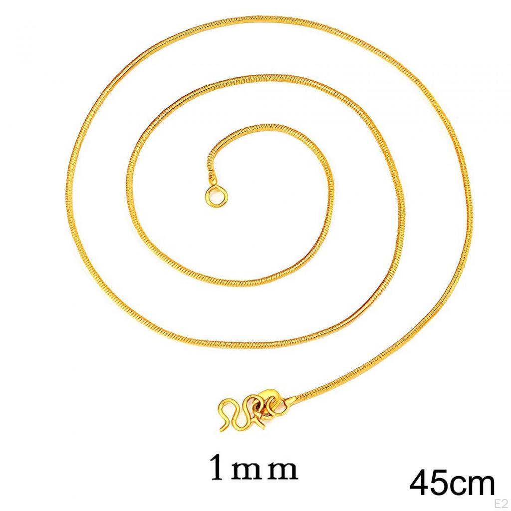 Snake Bone Necklace Choker Minimalist Durable Long Chain for Women