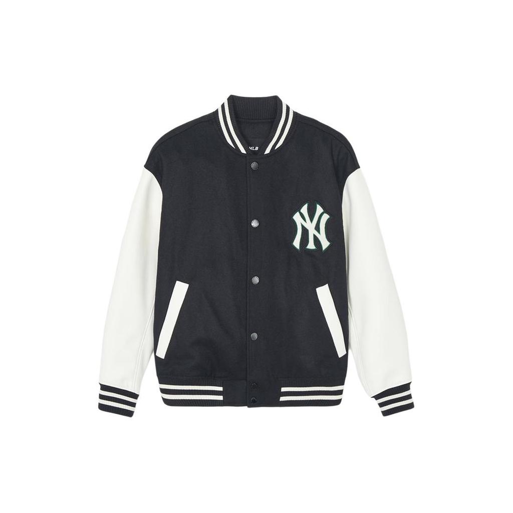 New MLB SS24 Baseball Jacket Unisex Black 3AJPV0141-50BKS