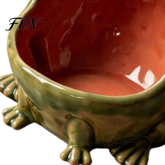Froschförmige Aufbewaherschale Großer Mund Behälter, Süßigkeitenschale Schlüsselorganisator für Box Eingangstisch, Tierform Schmuckschale Heim Büro Küche Dekoration Schreibtisch