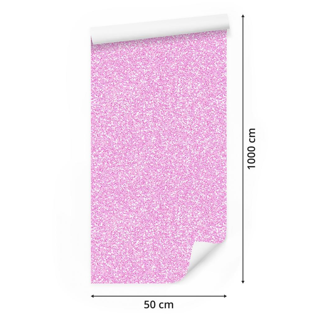 Lavender and powder pink glitter wallpaper for living room and bedroom 50x1000