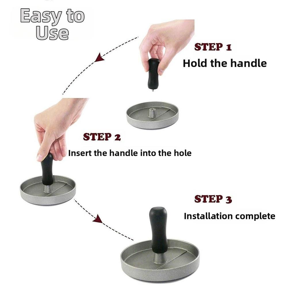 Easy Operation Hamburger Press Patty Maker Three-step Assembly