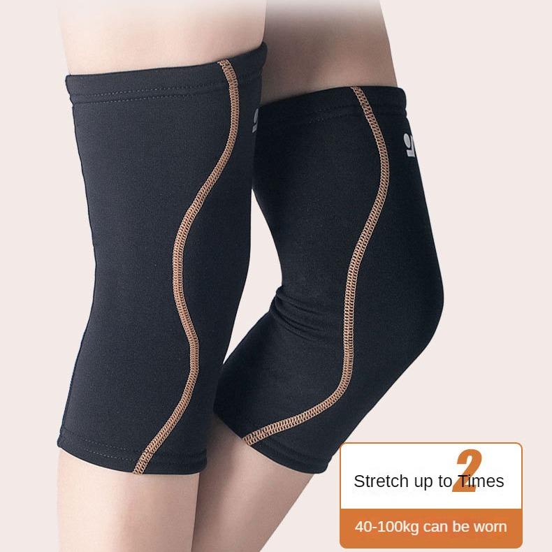 Goldene Knieschützer aus Samt für Wärme und Knieschutz für ältere Menschen im Herbst und Winter, verdickte Knieschützer aus Plüsch zum Radfahren