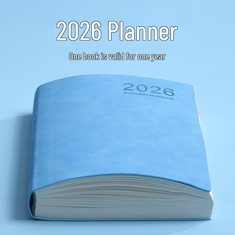 2026 Premium A5 Business Notebook - PU Leather Cover, Customizable Logo & Name Engraving