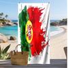 Portugal nationaal voetbalteam Bedrukte Strandhanddoek Sneldrogend Zacht Handdoek Draagbaar Groot Rechthoekig Strandkleed voor Reizen Zwembad