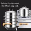 Xihé Commercial Stainless Steel Multi-Layer Steamer, 48cm