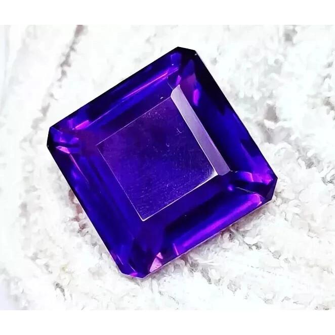 Natural Glossy Violet Amethyst 15-17 Ct Emerald Cut Beautiful Gemstone