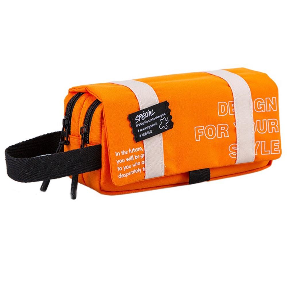 

Portable Pen Bag Large Capacity Pen Case Durable Stationery Organizer Students помаранчевий