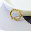 3mm Braided Twist Ring for Women Stainless Steel Gold Color Twist Rope Rings Infinity Stacking Band Wedding Jewelry