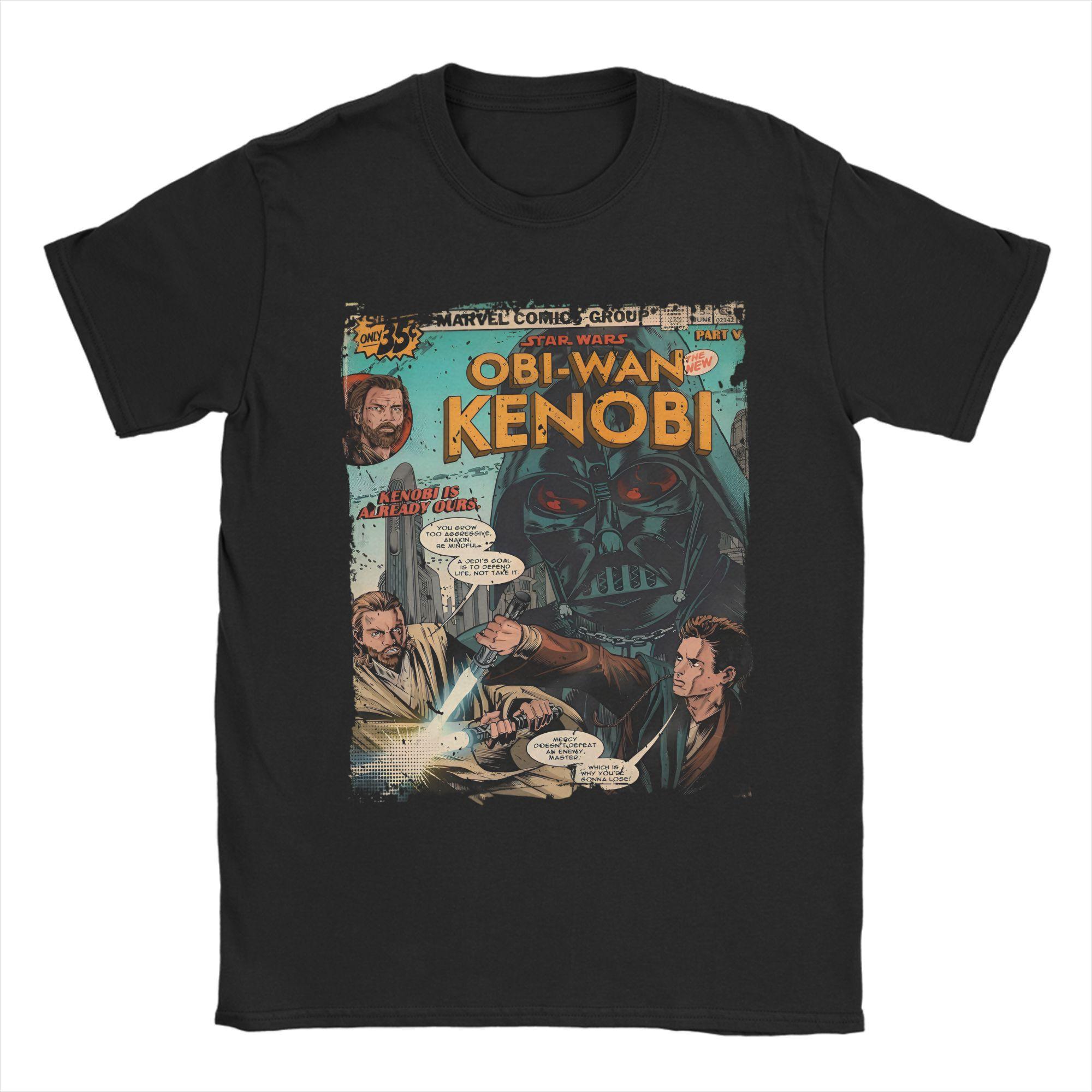 

Obi-Wan Kenobi Space T Shirt Mens Jesus Retro Collage Streetwear 100% Cotton T Shirts Summer O Neck Tee Shirt Big Size Tops M
