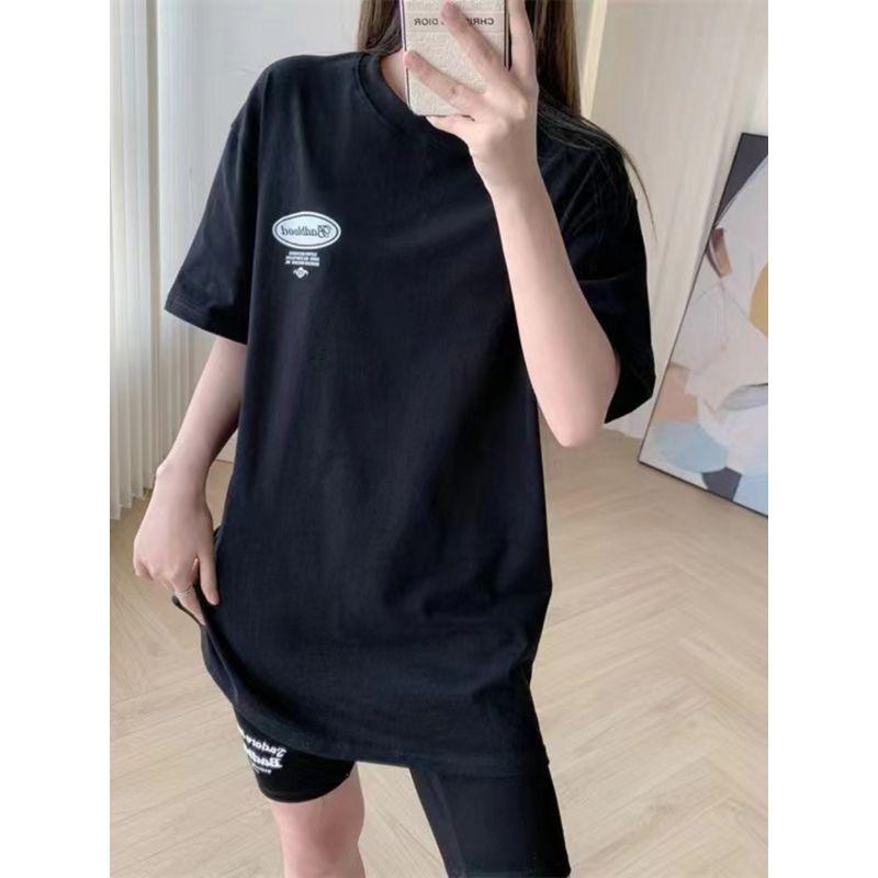 South Korea Badblood Sexy T-shirt Women's Summer Short Sleeve Print Loose Leisure Sports Niche Top Tide