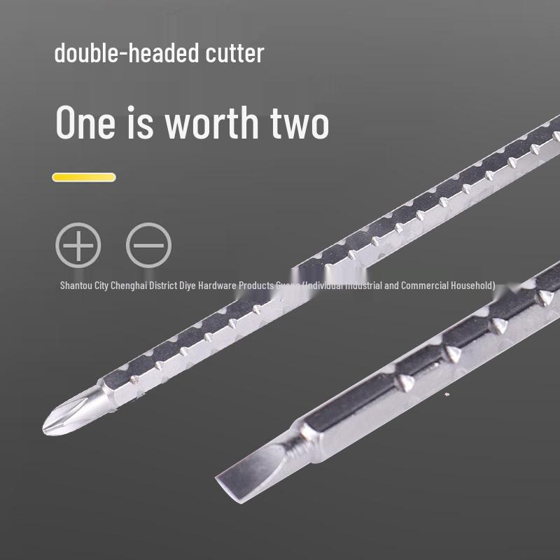 Dual-Use Magnetic Telescopic Crystal Handle Screwdriver (Cross & Flathead)