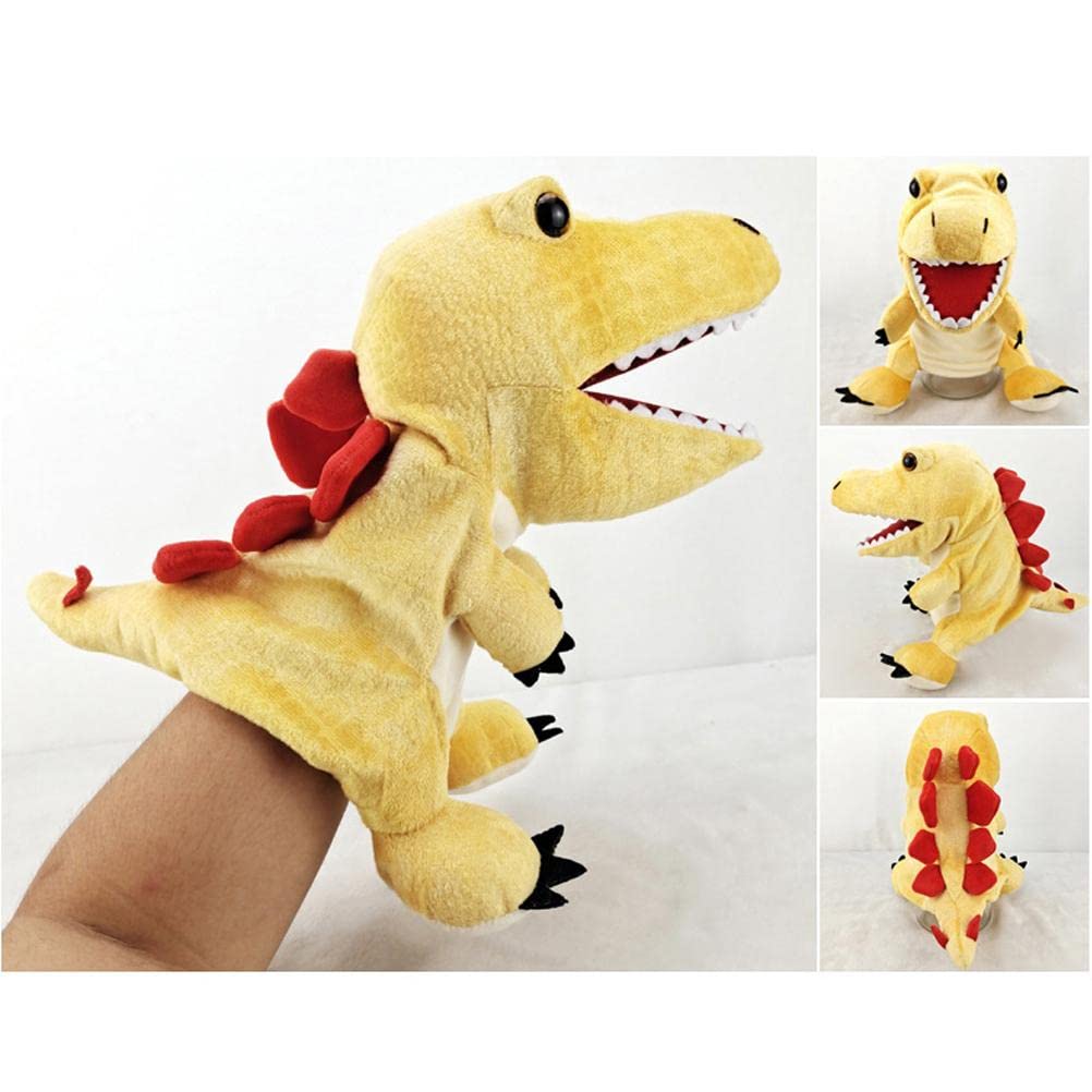 Excras Dinosaur Hand Puppet, Soft Plush Toy, 30cm, Puppet Show, Educational Toy, Animal Prop, Prank Toy, Gloves, Dinosaur Simulation Model, Soft