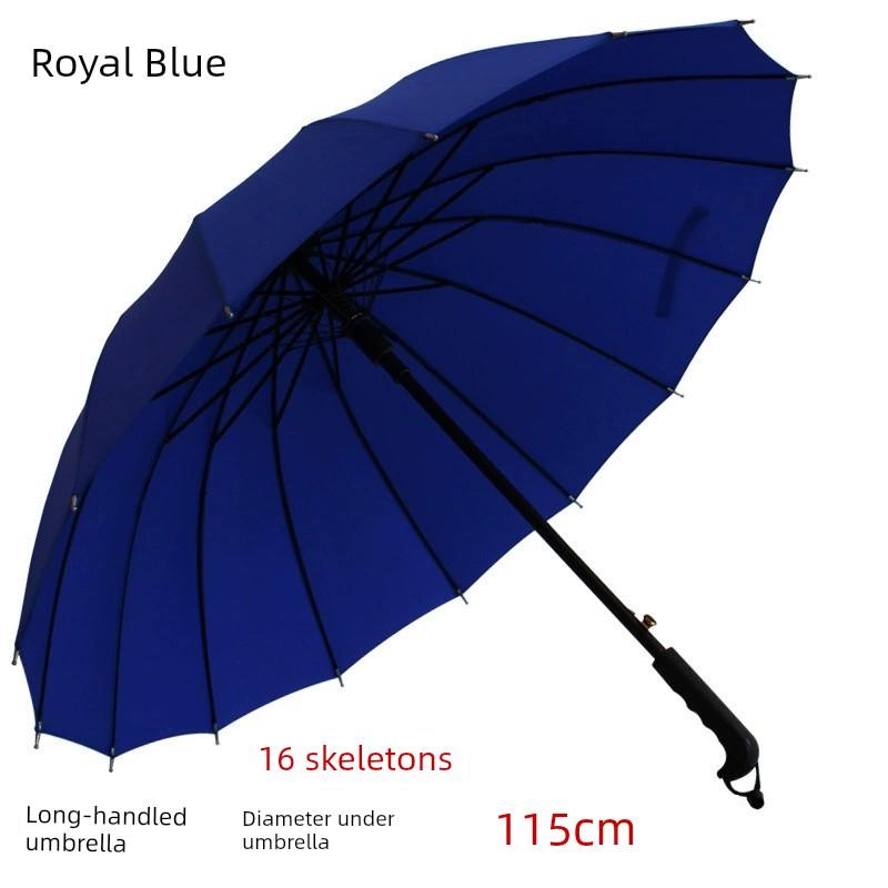 24-Rib Waterproof Umbrella with Curved Handle, Straight Pole, Impact-Resistant Fabric, Safety Umbrella, Automatic Promotional Umbrella, Rainbow