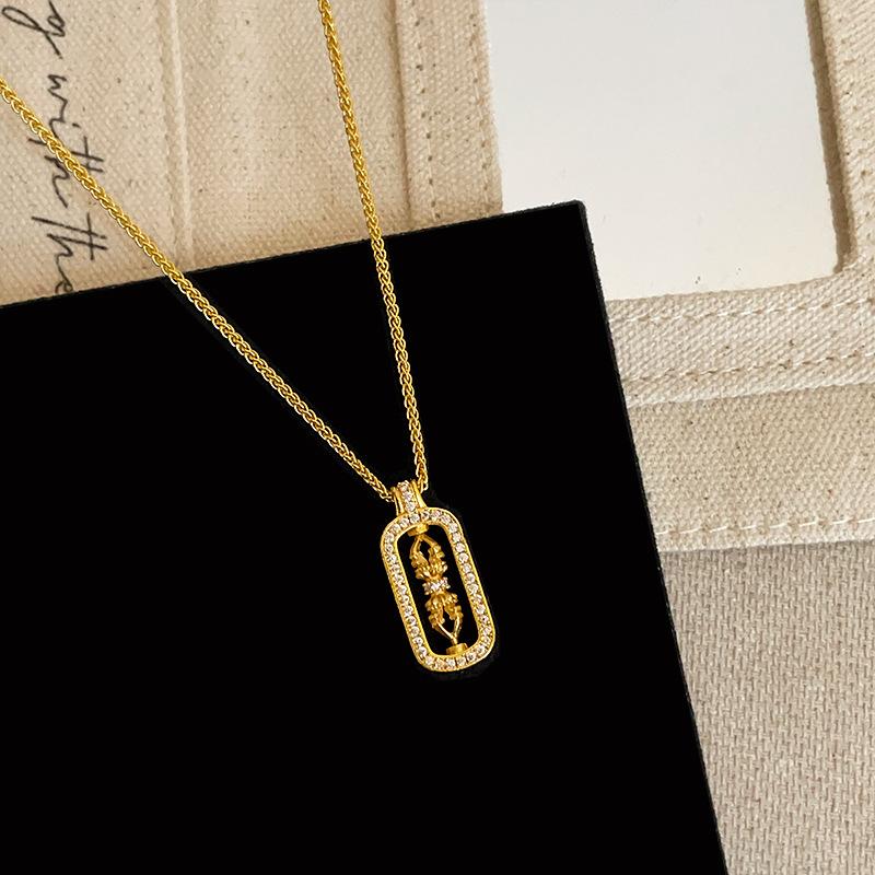 

Новое китайское ожерелье с подвеской в виде пестика Lucky Pixiu Fulu Vajra, женская легкая роскошная элегантная модная универсальная цепочка на шею, цепочка на свитер