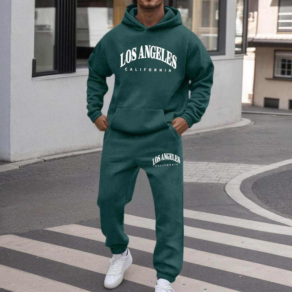 Unisex Zestaw do spania dla par - Luźna bluza i spodnie dresowe na zimę