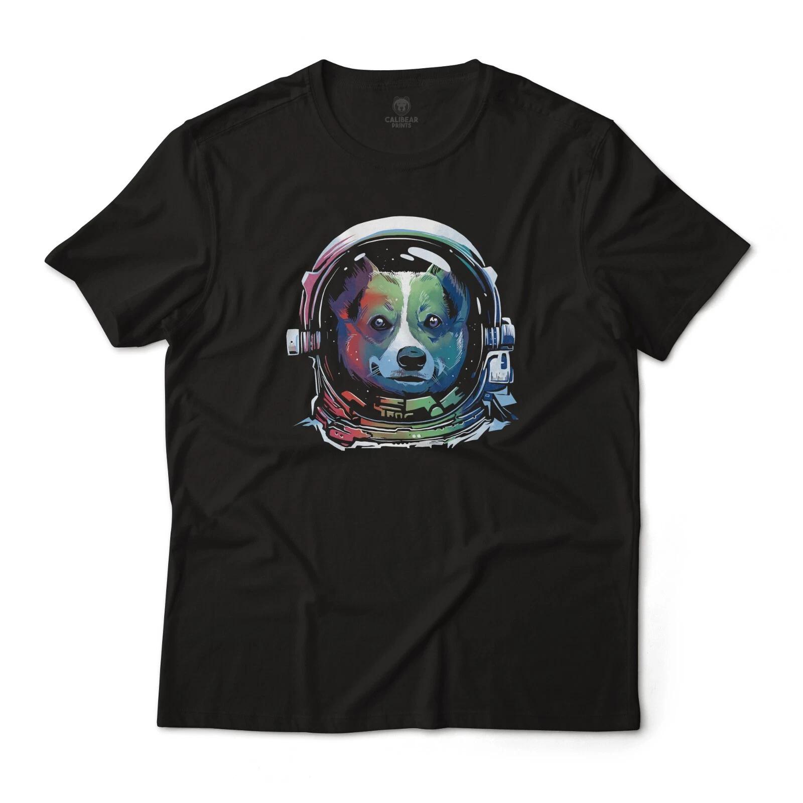 Space Corgi Astronaut Dog Graphic T-T-Shirt Unisex Lightweight Cotton S