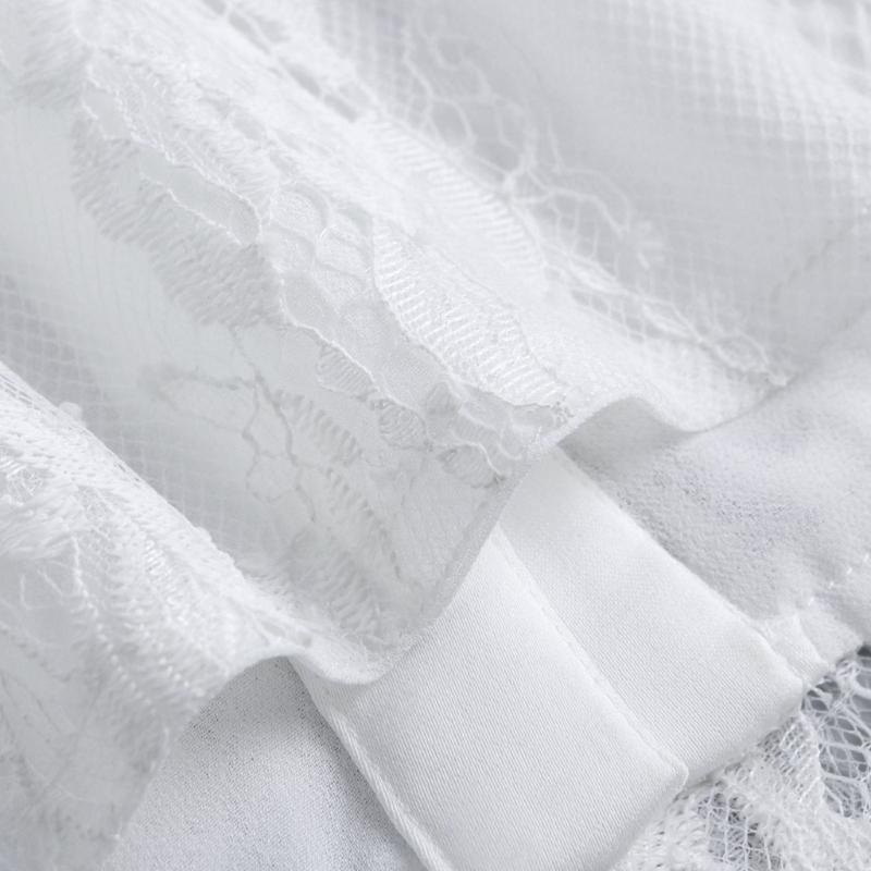 Lace Flower False Collar For Women Sheer Detachable Ruffle Collar Neck Decorative Accessory for Formal Occasion Outfit