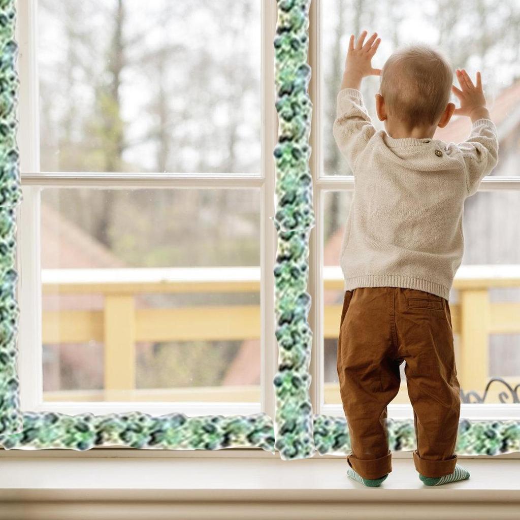 Paper Eucalyptus Border Bulletin Board Sticker Decorative Whiteboard Trim Border Trim Leaf Border Decals For Classroom