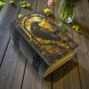Handmade Leather Journal with Raven Art – 200 Deckle-Edge Pages | Size 5×7 Inch |