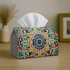 1pc Moroccan Mosaic Tile Tissue Box-Mandala Geometric Multi Color,Durable Napkin Organizer for Car,Kitchen,Dining,Home Decor-Decorative Tabletop Party