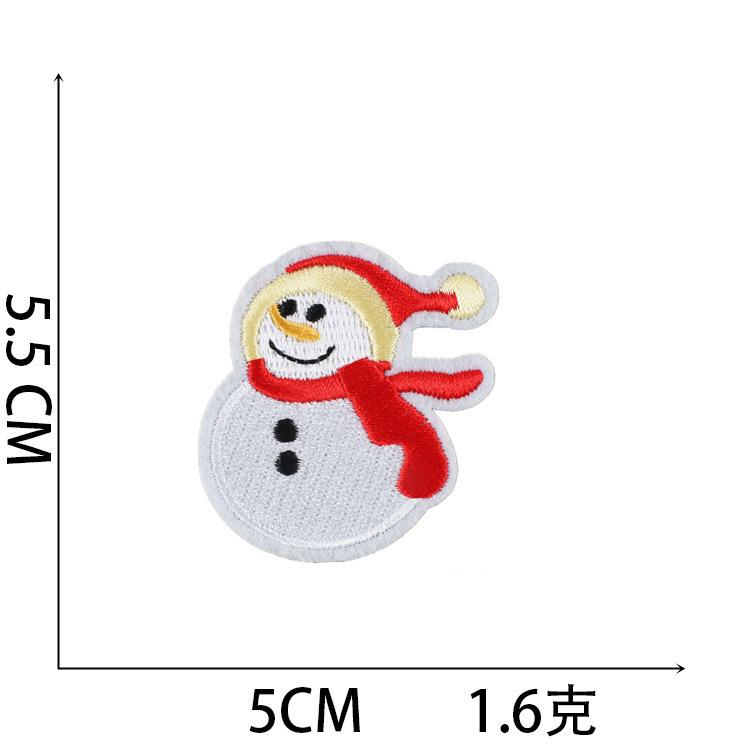 New Christmas Series Combination Embroidery Cloth Sticker Santa Crystal Ball Embroidery Cloth Sticker Voltage Ironing