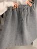 2025 Autumn/Winter Woolen High-Waisted Drawstring Skirt: Versatile Elastic, Soft, Slimming, Casual Short Style.