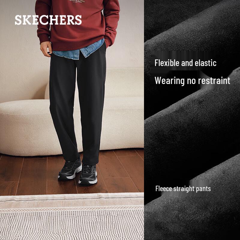 Skechers Men's Fleece-Lined Casual Water-Repellent Straight-Leg Pants 2.0