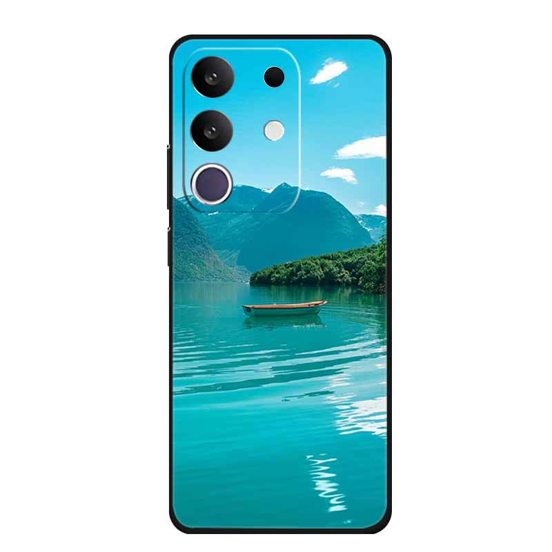 Phone Case For Vivo T4x 5G Y300T 2025 Case 6.72" Black Silicone TPU Soft Back Cover For Vivo Y29 4G Cases Y 29 Coque Funda Para