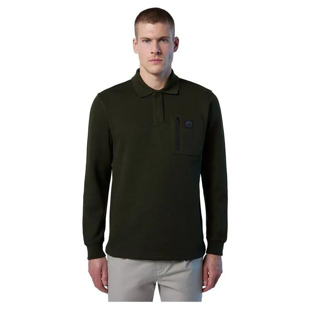 

North Sails Logo поло с длинными рукавами XS