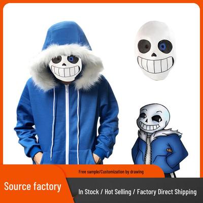 Undertale Sans Skeleton Halloween Cosplay Costume Hoodie & Mask Set