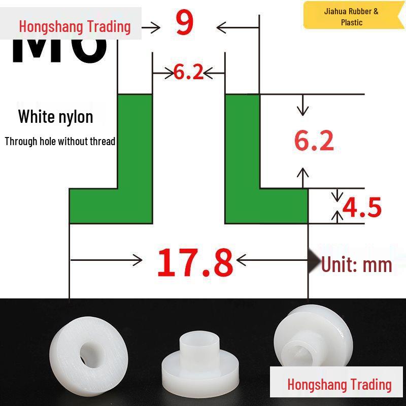 Step T-Shaped Nylon Insulating Bushing Washer, M3-M35 Thread Protection Spacer